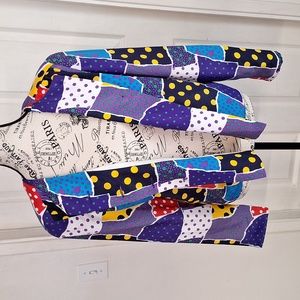 Vintage Tanner Sz 8 Patchwork Paper Dots and Spots  Blazer
